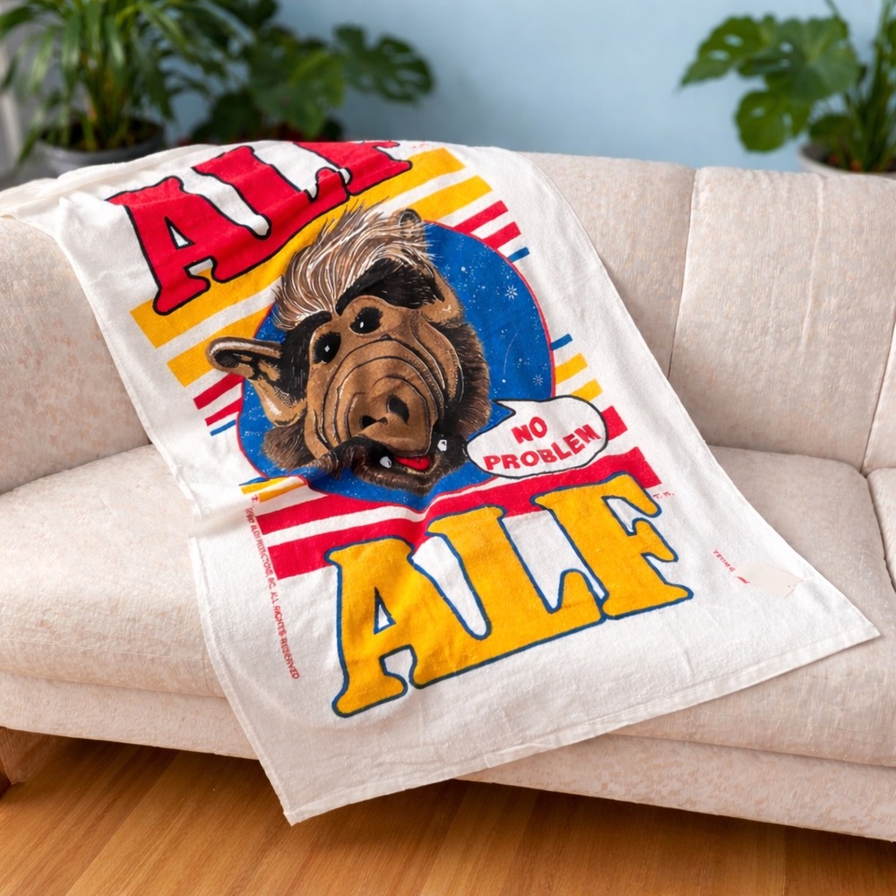 NWT Alf vintage beach towel 1987 No Problem 0285 alien Franco